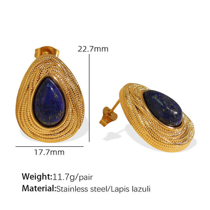 Rhema Gold Tone Stone Set