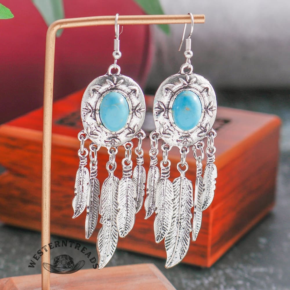 Turquoise Tassel Earrings