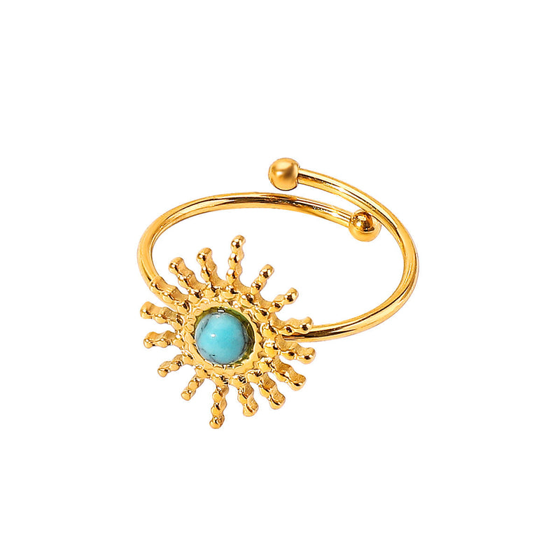 Alia Cross-border Turquoise Ring