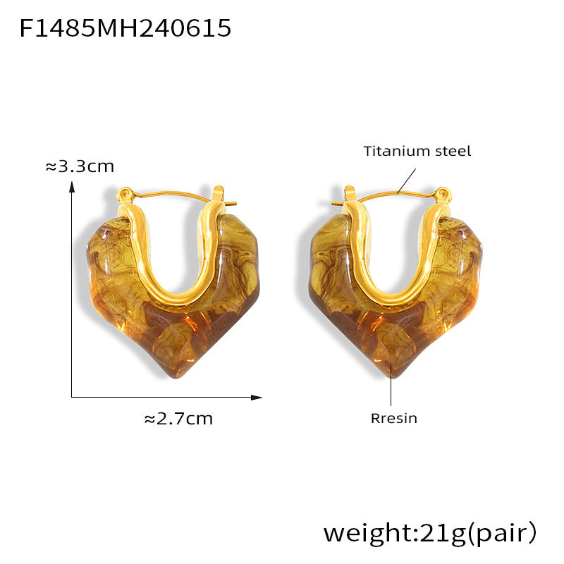 Malka Sculptural Resin Earrings