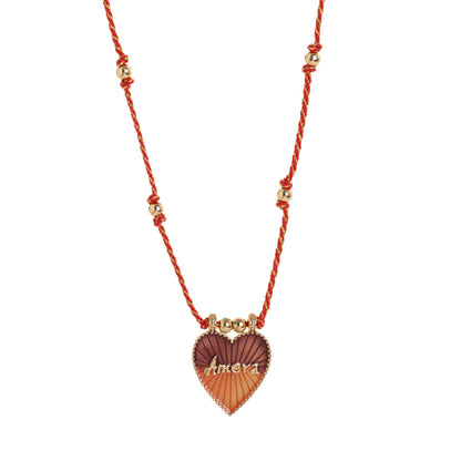 Color Cord Pendant Necklace