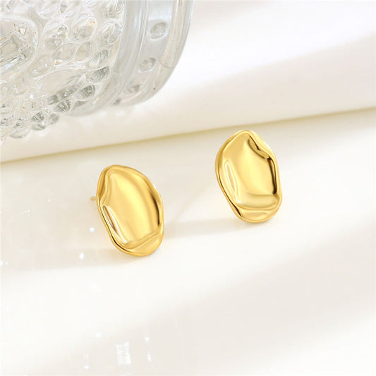 Ellanore Hammered Stud Earrings