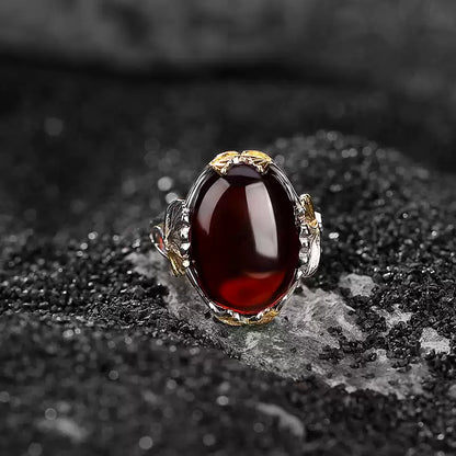 Millie Garnet Embellished Statement Ring