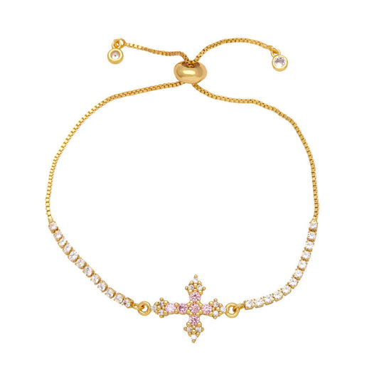 Eleonor Zircon Cross Bracelet