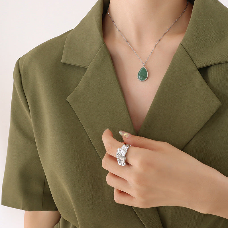 Izzabella Natural Stone Pendant Necklace