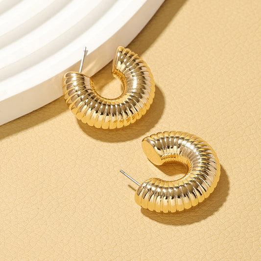 Odalys Textured C-hoop Earrings