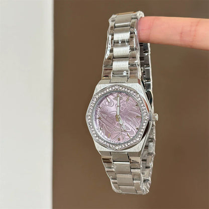 Embossed Dial Bracelet Watch