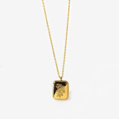 Briel Birth Flower Pendant Necklace