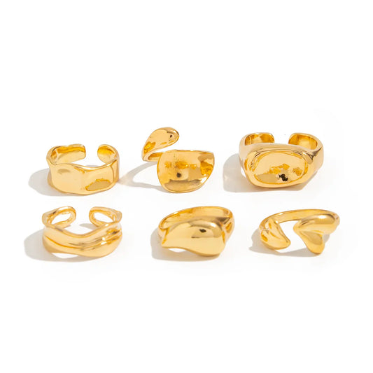 Shawna Irregular Open Ring Set