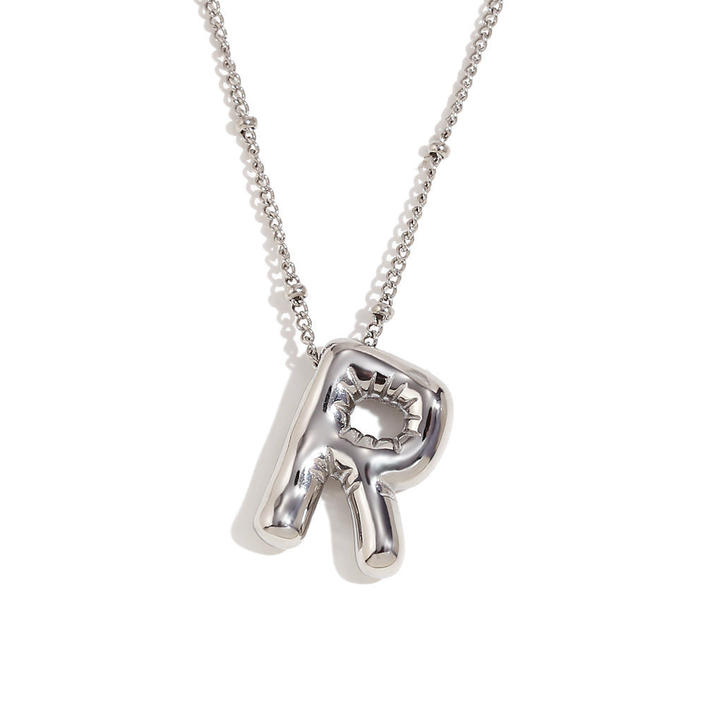 Aiyanah Glossy Bubble Letter Necklace