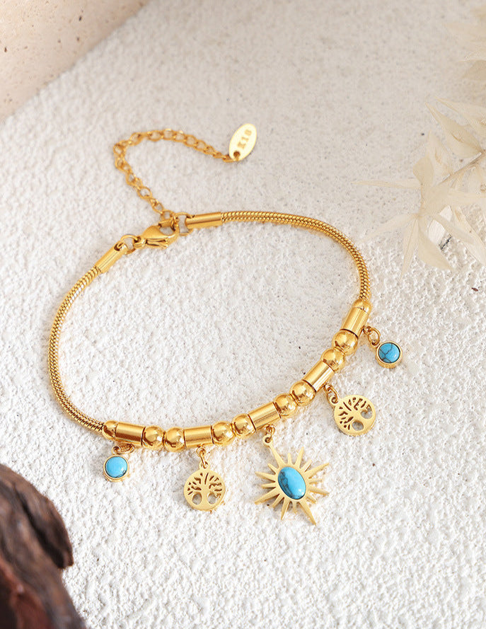 Miya Turquoise Charm Bracelet
