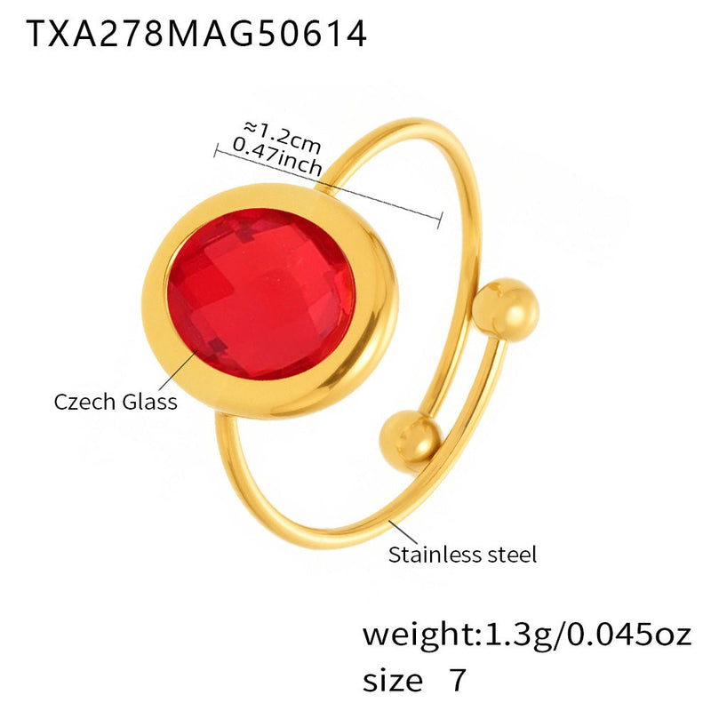 Tamiyah Inlaid Oval Gemstone Ring