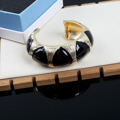 Bold Striped Cuff Bracelet