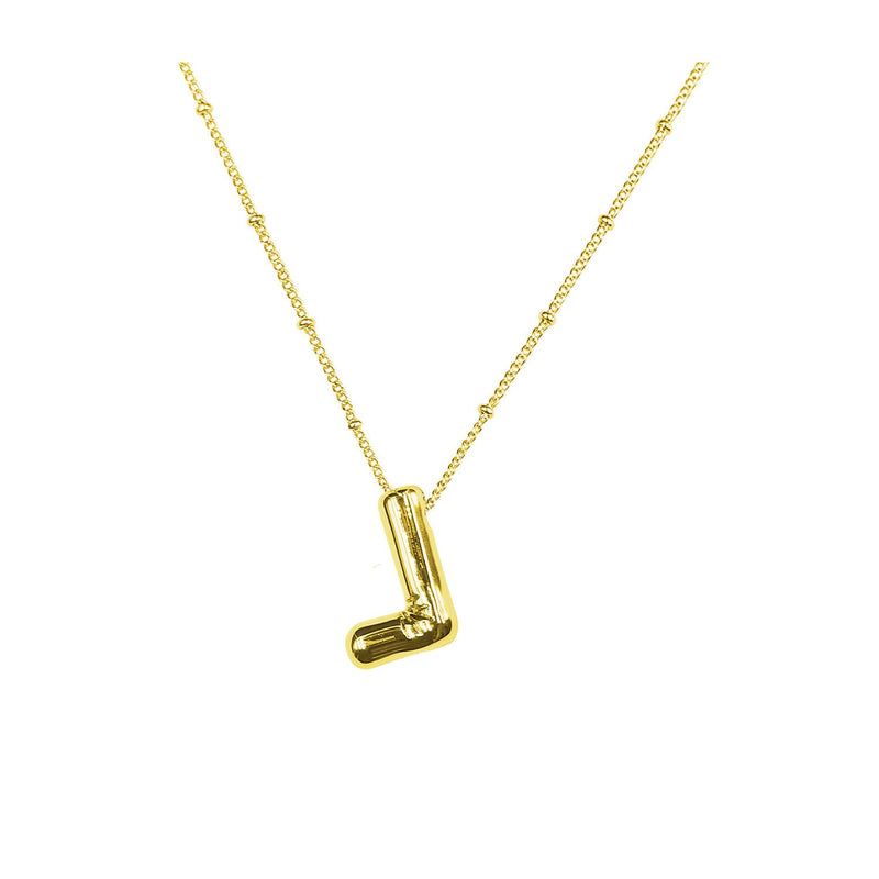 Aiyanah Glossy Bubble Letter Necklace