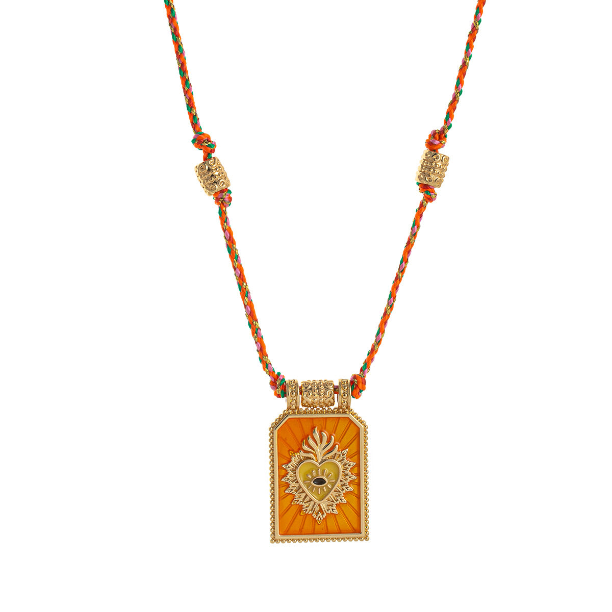 Color Cord Pendant Necklace