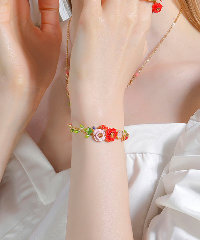 Original Design Gold Sterling Silver Overgild Enamel Tassel Charm Bracelet