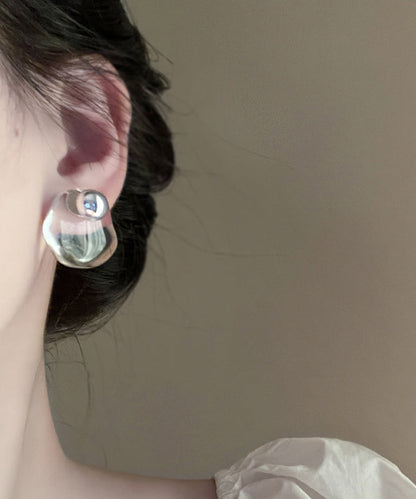 Original Design Nude Alloy Crystal Stud Earrings