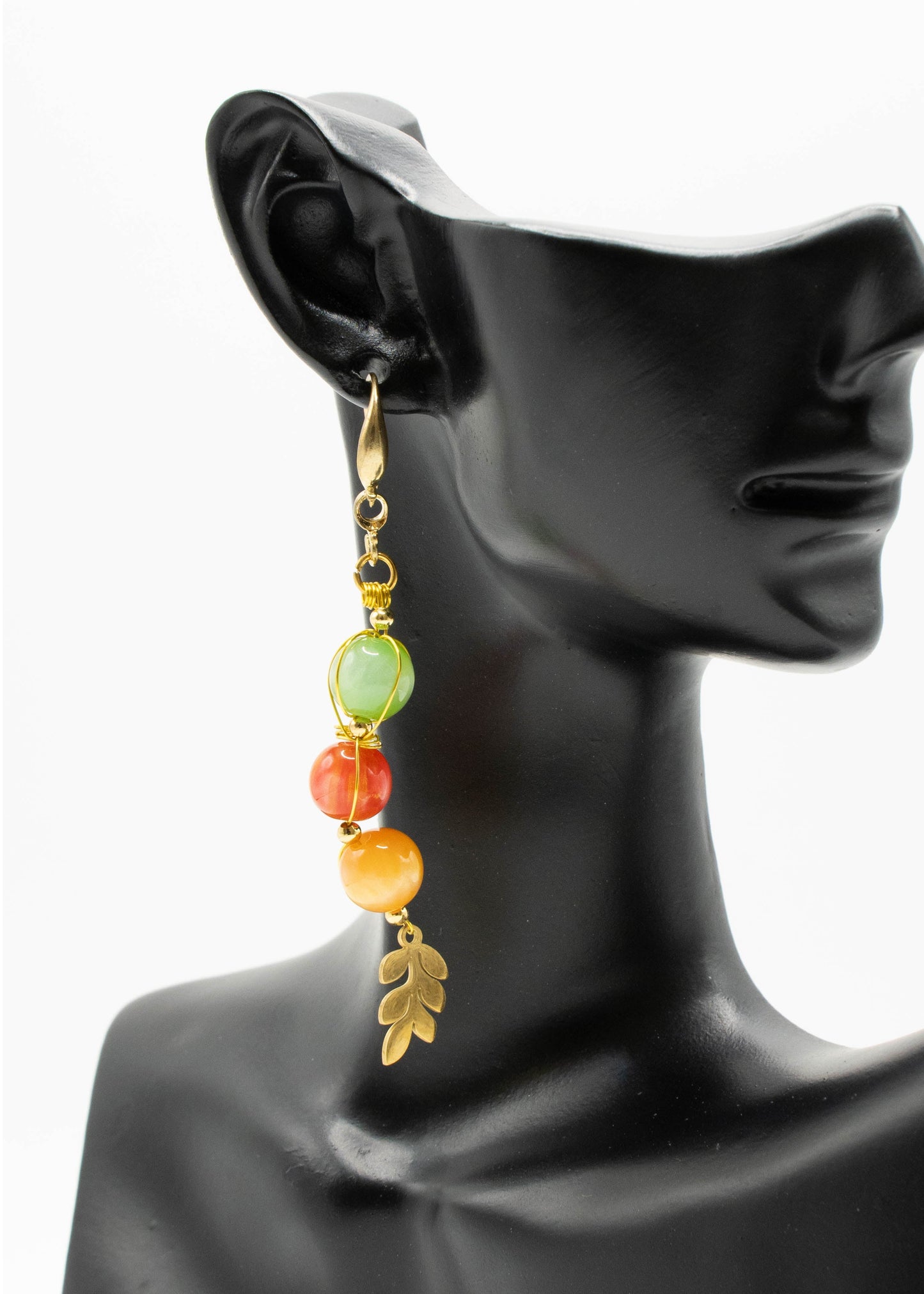 Original Design Rainbow Crystal Oriental Drop Earrings