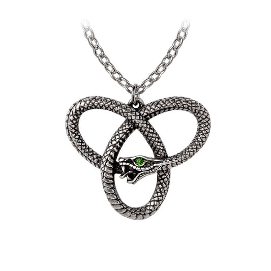 Eve's Triquetra Serpent Pendant Snake Goddess Necklace by Alchemy Gothic