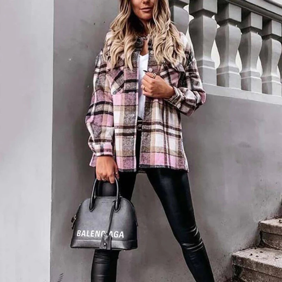 LM | Checked fall coat