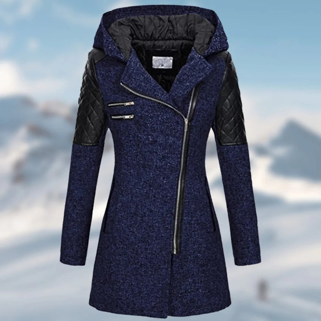 LM | Elegant asymmetric coat in wool blend