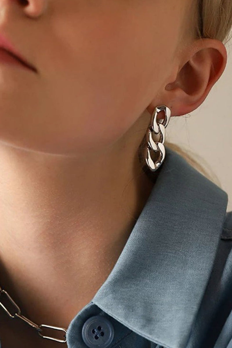 Punk Cuban Chain Earrings