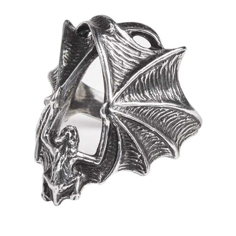 Stealth Bat Wing Ring by Alchemy Gothic