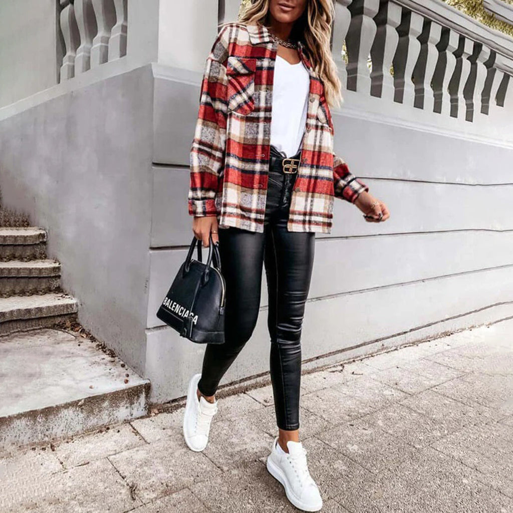 LM | Checked fall coat