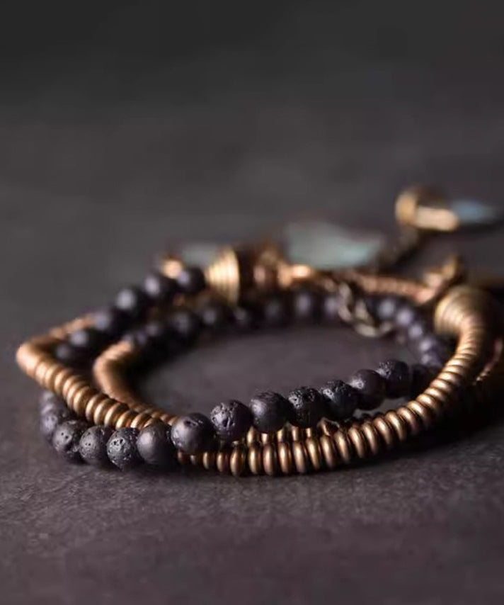 Retro Copper Beading Same Gender Design Charm Bracelet