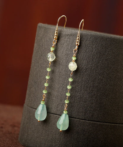 Retro Light Sterling Silver Overgild Pearl Silver Drop Earrings Tw1056