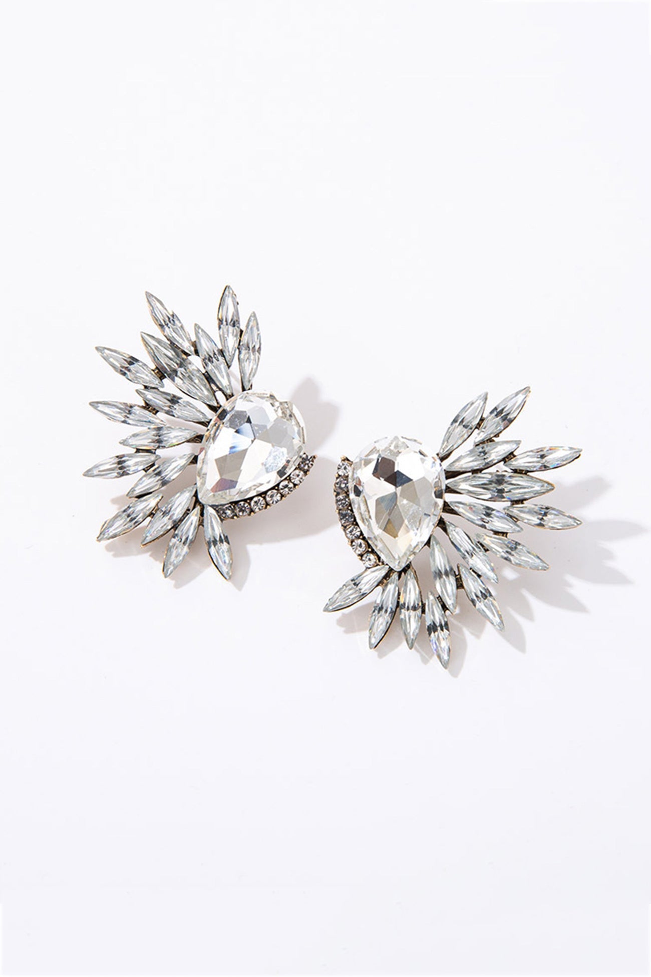 Rhinestone Wing Shape Earrings