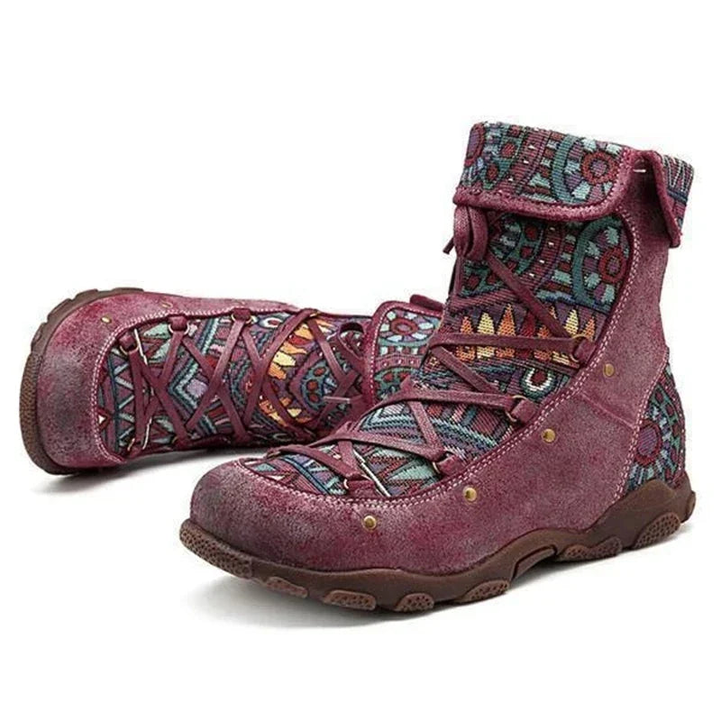 LM | Boho lace-up boots