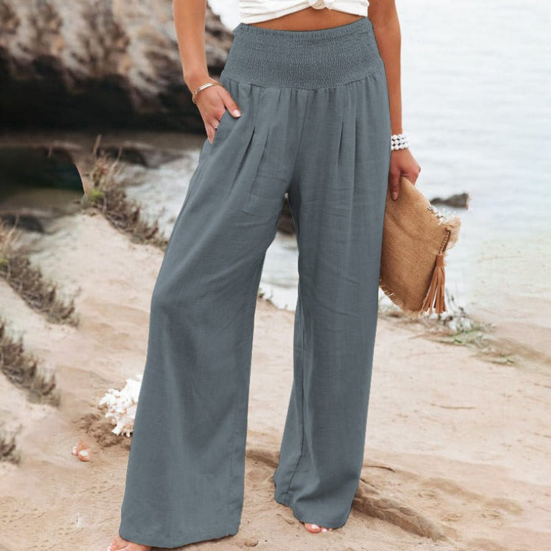 LM | Pants with wide leg and high waist