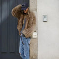 LM | Women's jacket made from plush faux fur