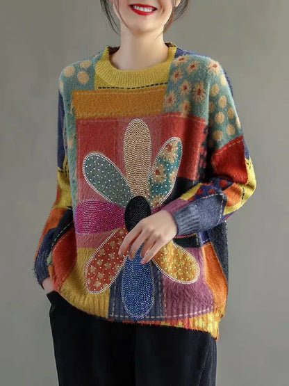 EP Pull stylé avec motif floral