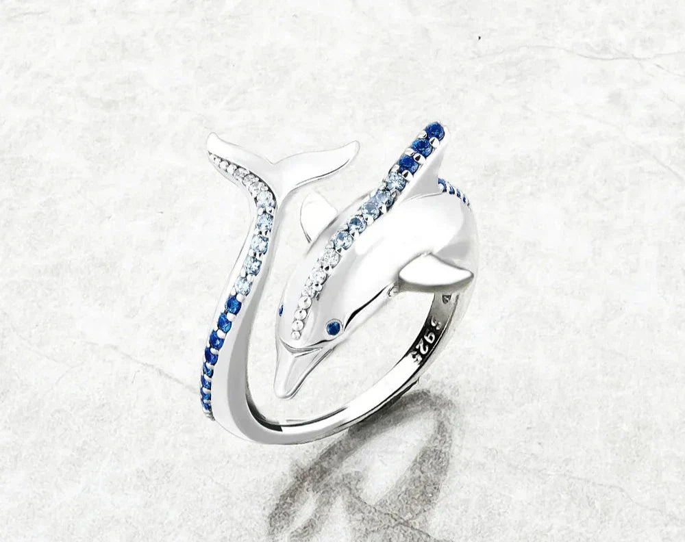 Sterling Silver Dolphin Ring