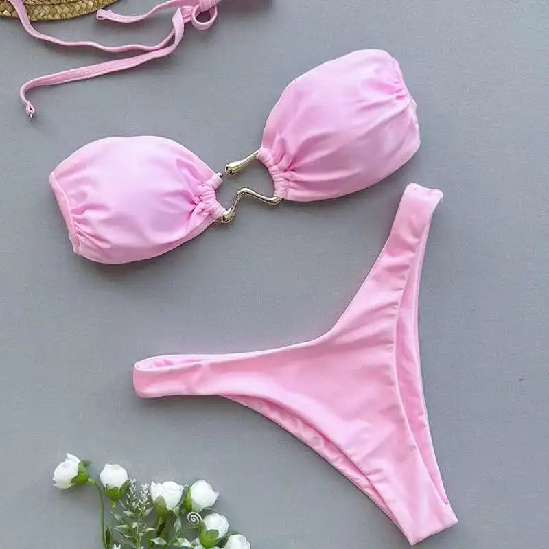 Beautifully Finished Bathing Suit in a Timeless Design