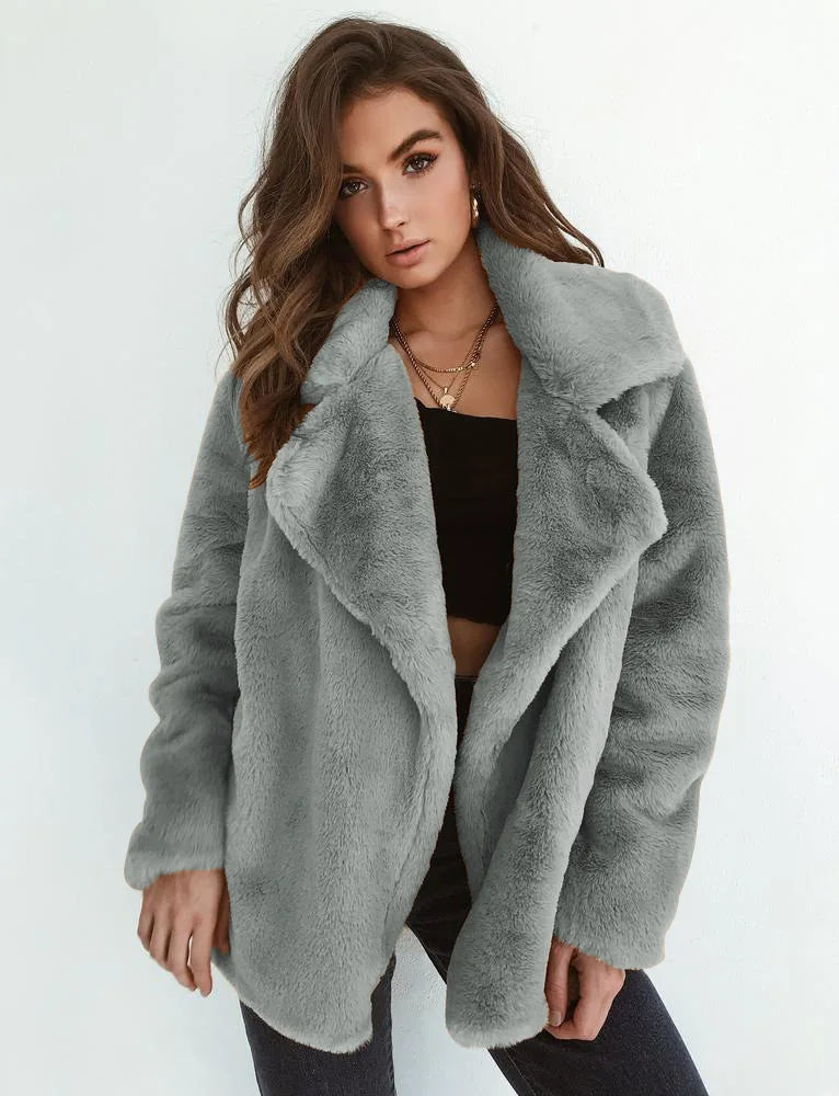 LM | warm plush teddy coat