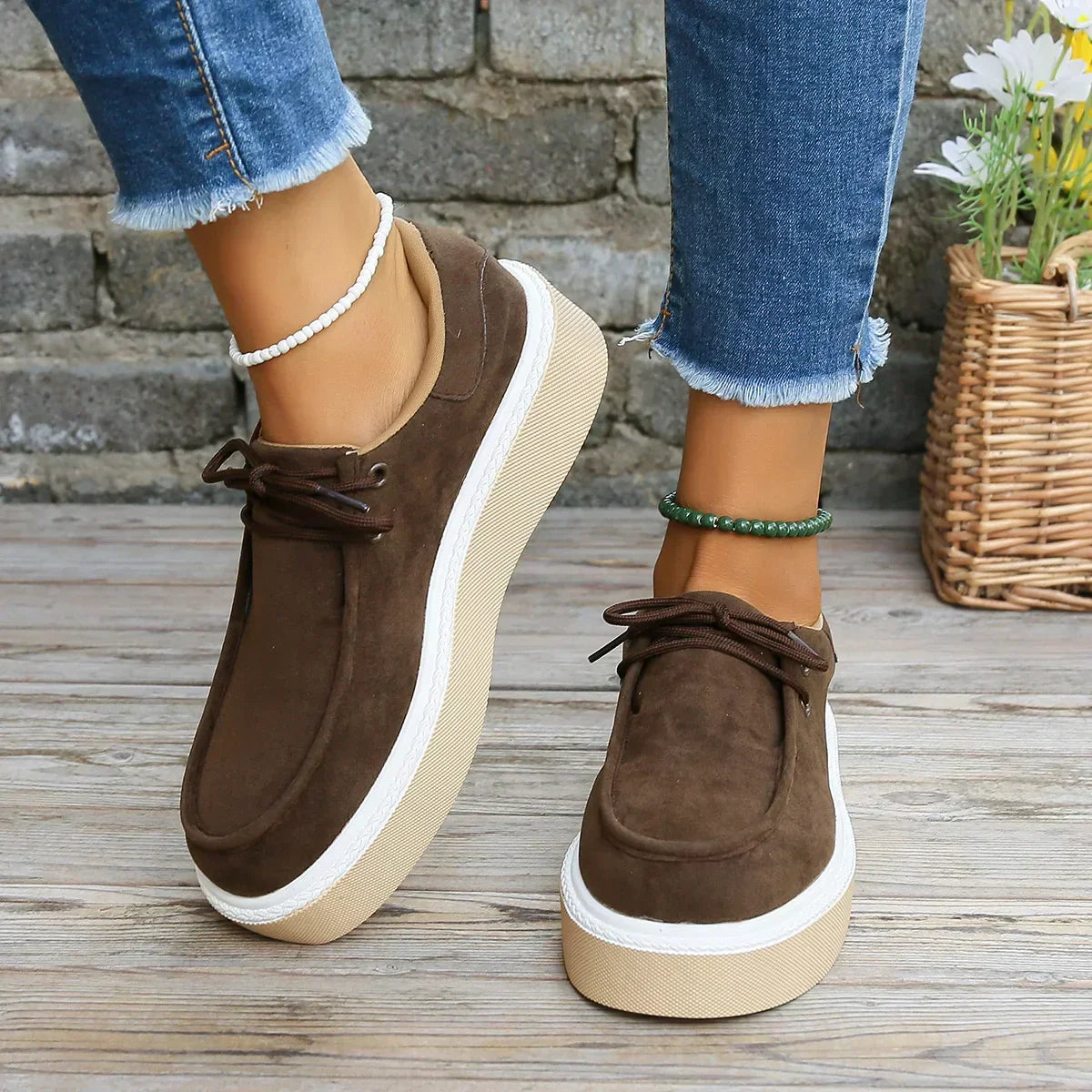 LM | Casual suede platform sneakers
