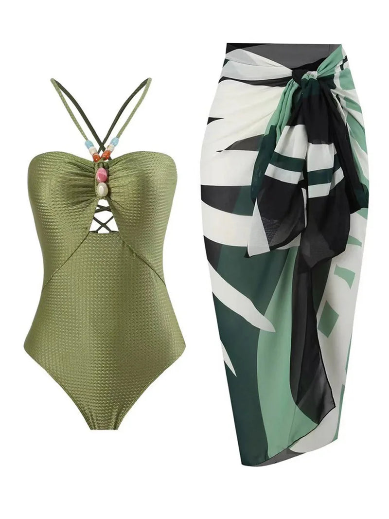 Beautifully Finished Bathing Suit in a Timeless Design
