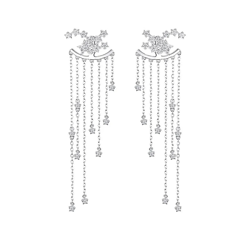 Sterling Silver Constellation & Shooting Stars Earrings