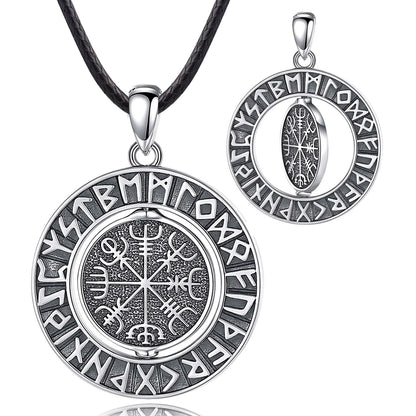 Sterling Silver Viking Runes Necklace