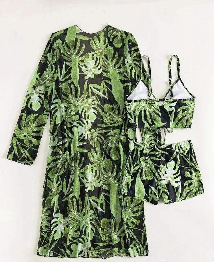 Olivia® | 3 in 1 Bikini Top + Pants + Kimono