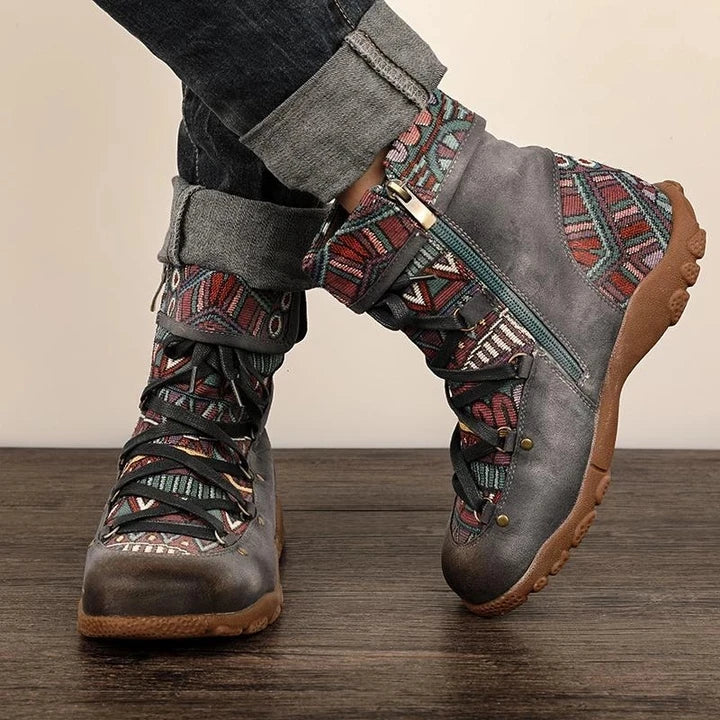 LM | Boho lace-up boots