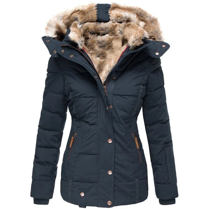 LM | Jacket for women with collar and fur