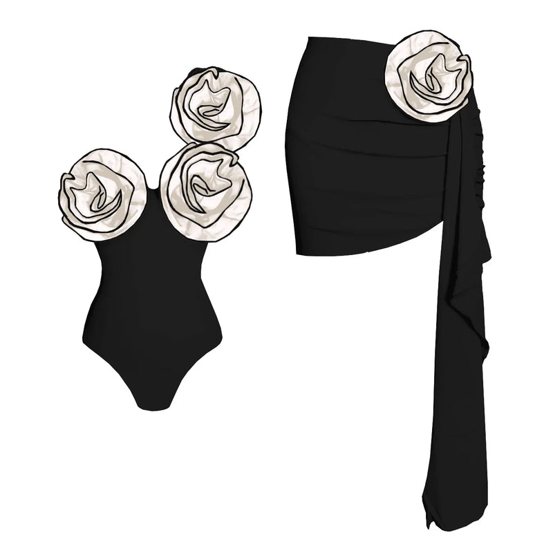 Beautifully Finished Bathing Suit in a Timeless Design