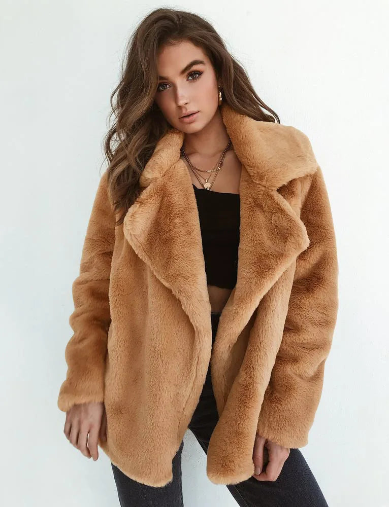 LM | warm plush teddy coat