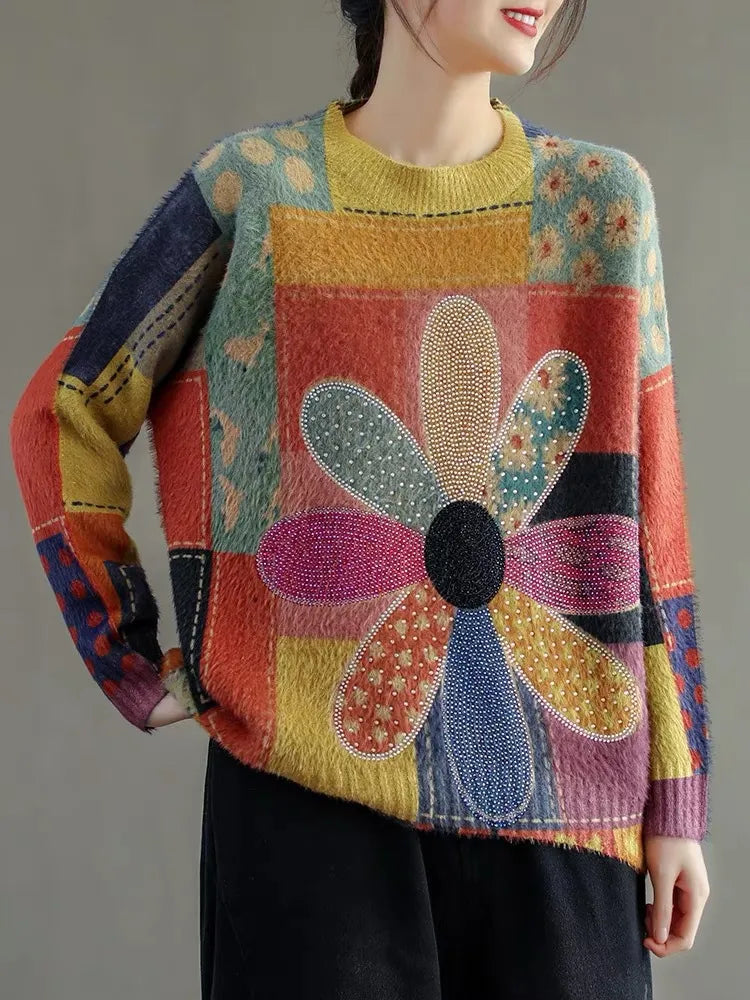 EP Pull stylé avec motif floral