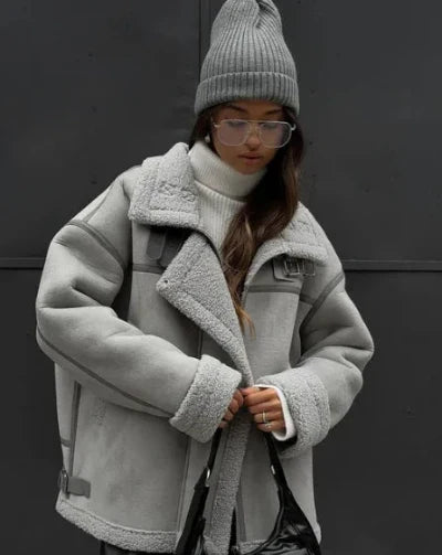 LM | Casual fur coat for women
