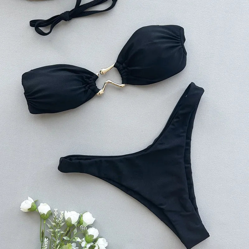 Beautifully Finished Bathing Suit in a Timeless Design